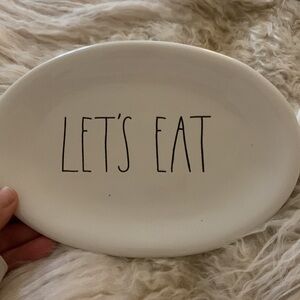 Rae Dunn Oval Appetizer Plate Let’s Eat